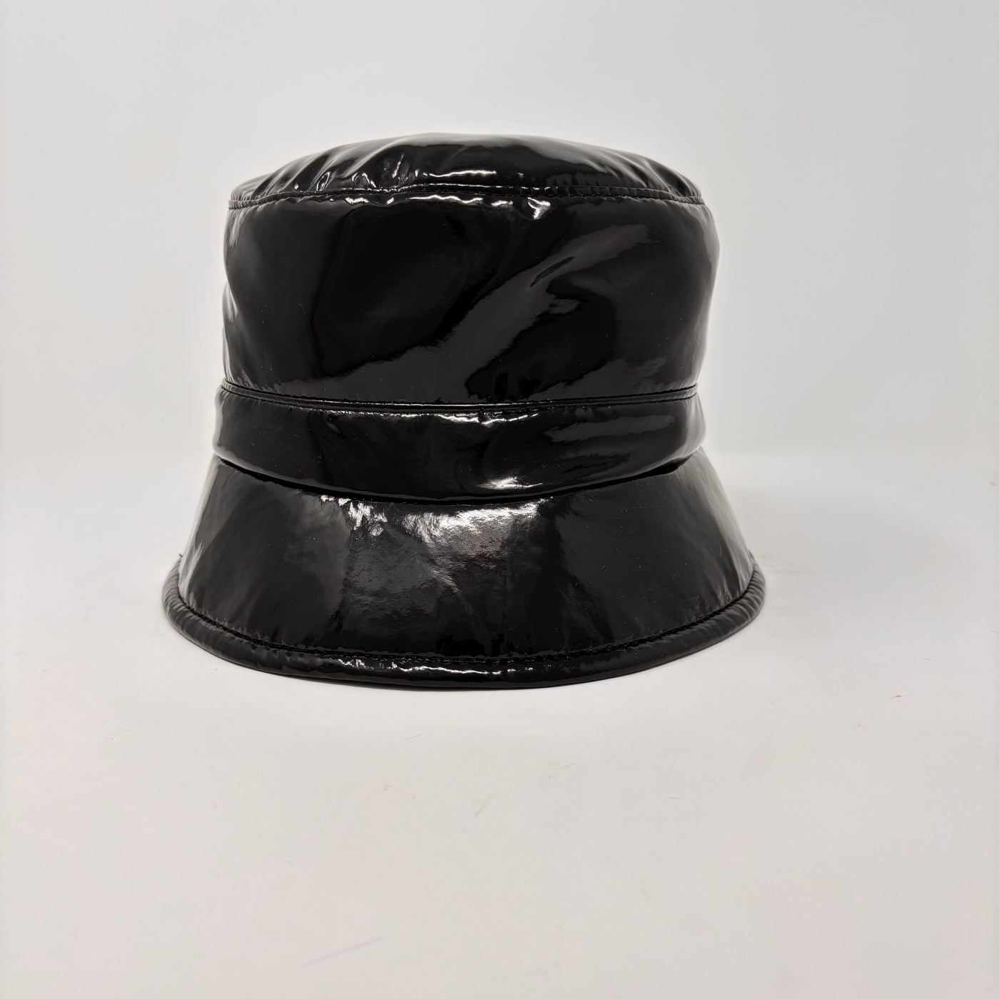 Black Patent Rain Hat
