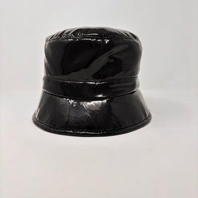 Black Patent Rain Hat