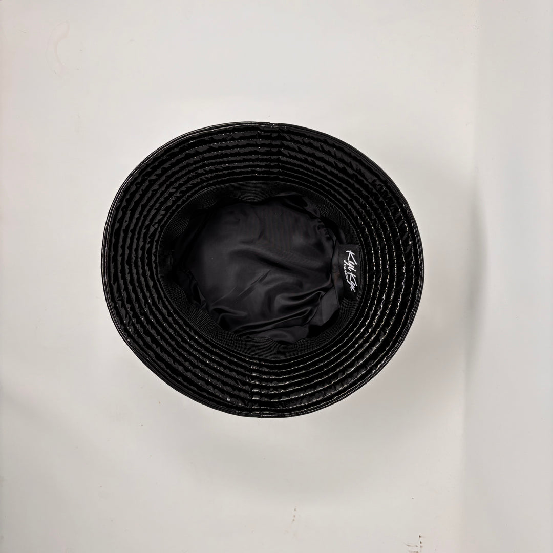 Custom Gloss & Stitch Black Rain Hat
