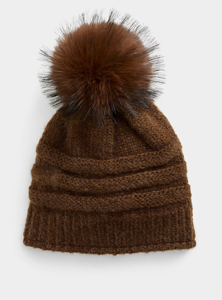 Lama Alpaca Faux Fur Beanie