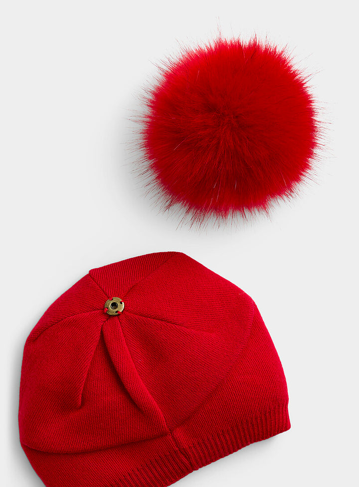 Classy Cashmere Detachable Fur Pom