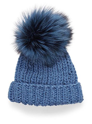 Chunky Knit Handmade Beanie Fur