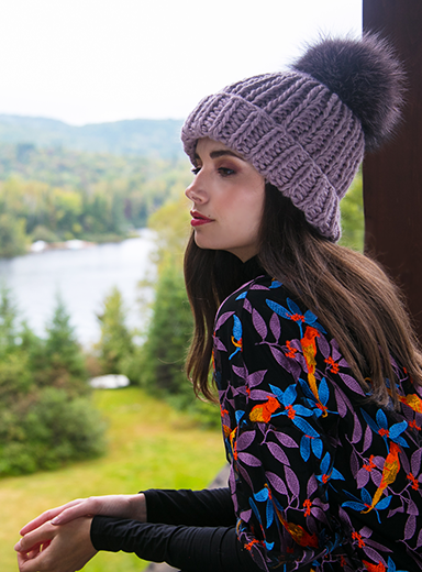 Chunky Knit Handmade Beanie Fur