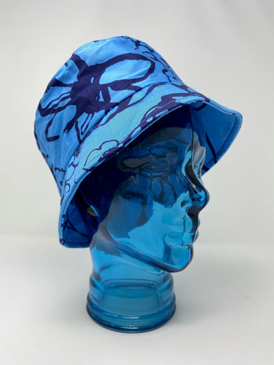 Blue Drawn Bucket Hat