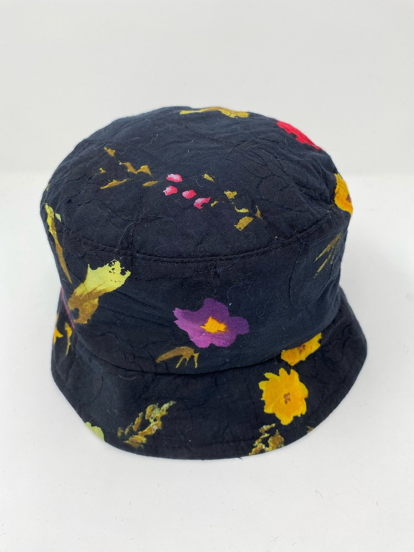 Black Flowered Bucket Hat
