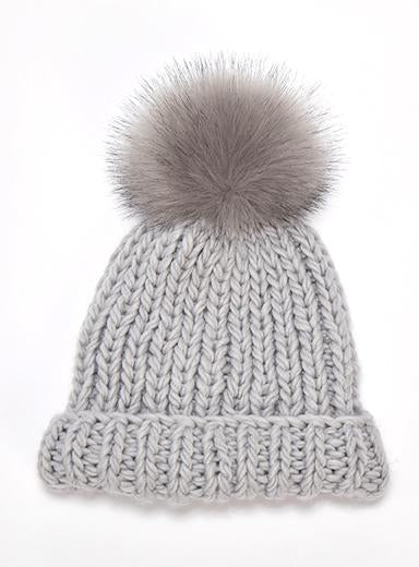 Chunky Handmade Knit Faux Fur