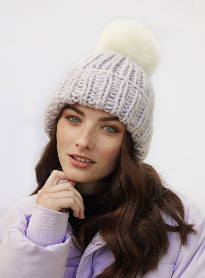 Chunky Knit Handmade Beanie Fur