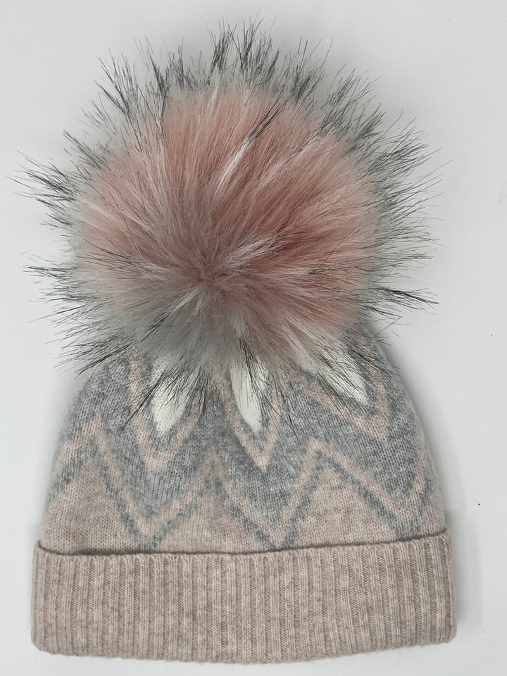 Aspen Detachable Faux Fur Pom Beanie