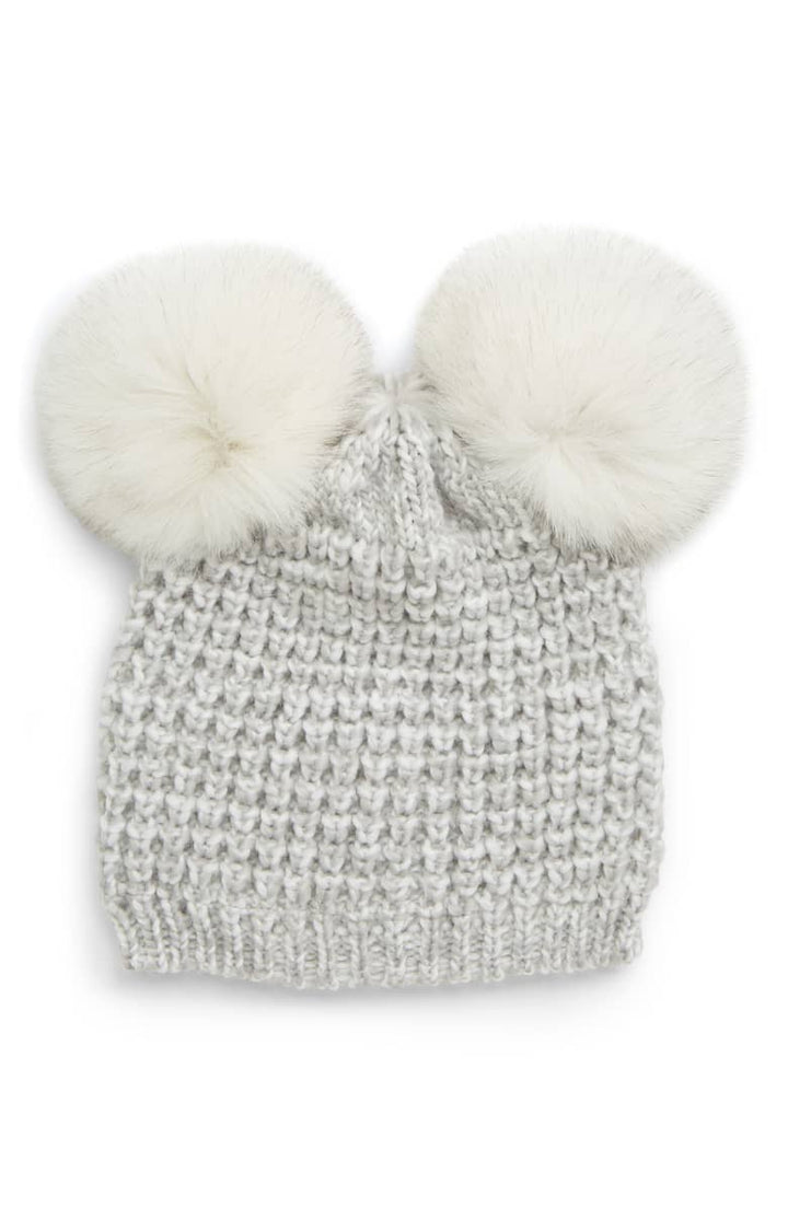 Classic Fur Double Pom Beanie